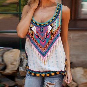 Multicolor Aztec Top